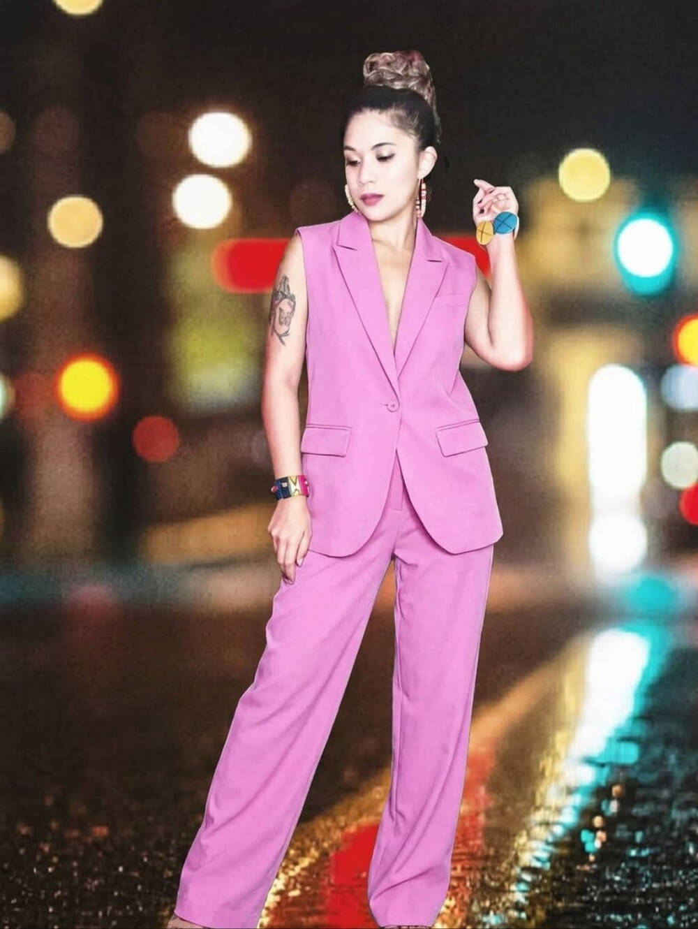2pcs Chic Sleeveless Vest And Matching Pants Set